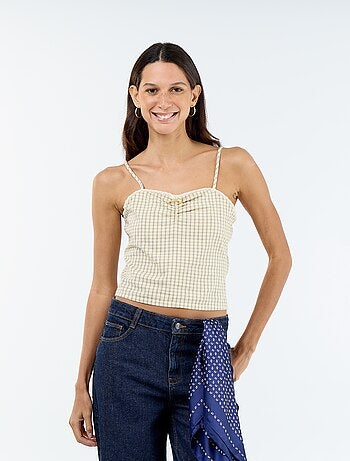 Top a fantasia con spalline regolabili