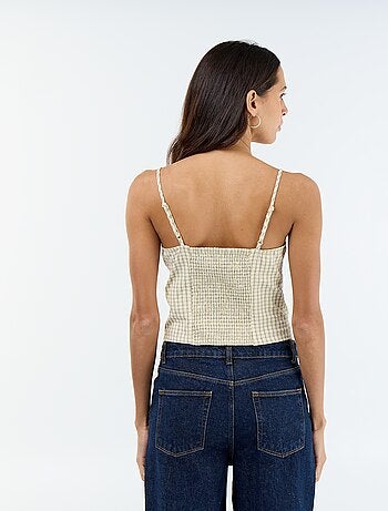 Top a fantasia con spalline regolabili
