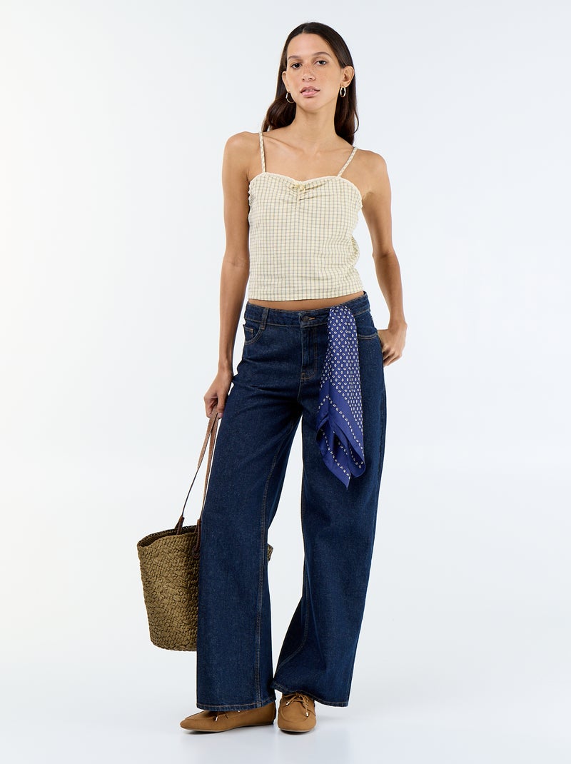 Top a fantasia con spalline regolabili Giallo - Kiabi