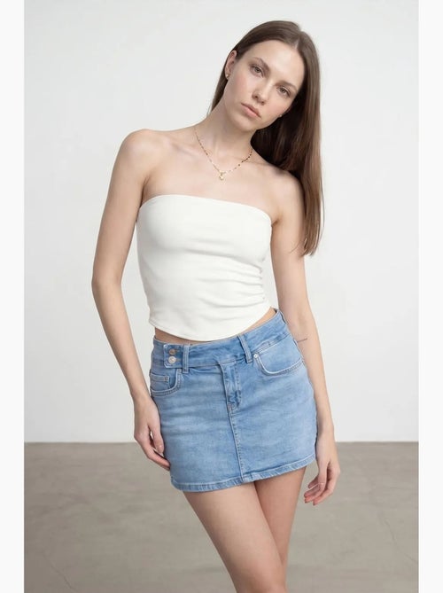Top a fascia crop senza spalline da donna dilvin - Kiabi