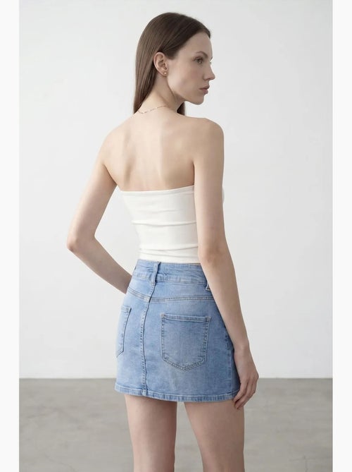 Top a fascia crop senza spalline da donna dilvin - Kiabi