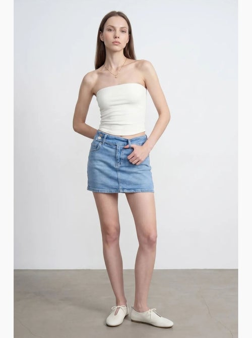 Top a fascia crop senza spalline da donna dilvin - Kiabi
