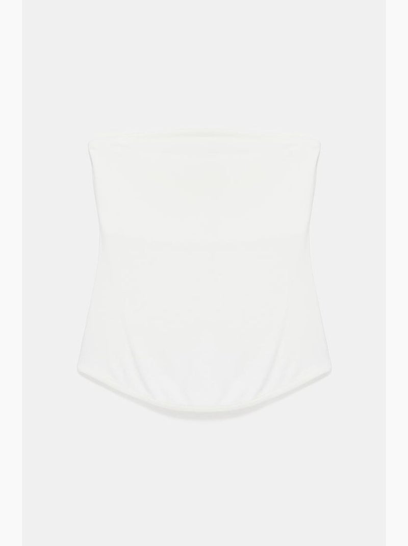 Top a fascia crop senza spalline da donna dilvin Avorio - Kiabi