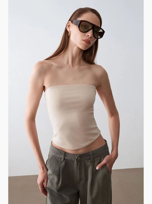 Top a fascia crop senza spalline da donna dilvin - Kiabi