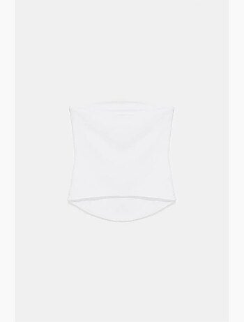 Top a fascia crop senza spalline da donna dilvin