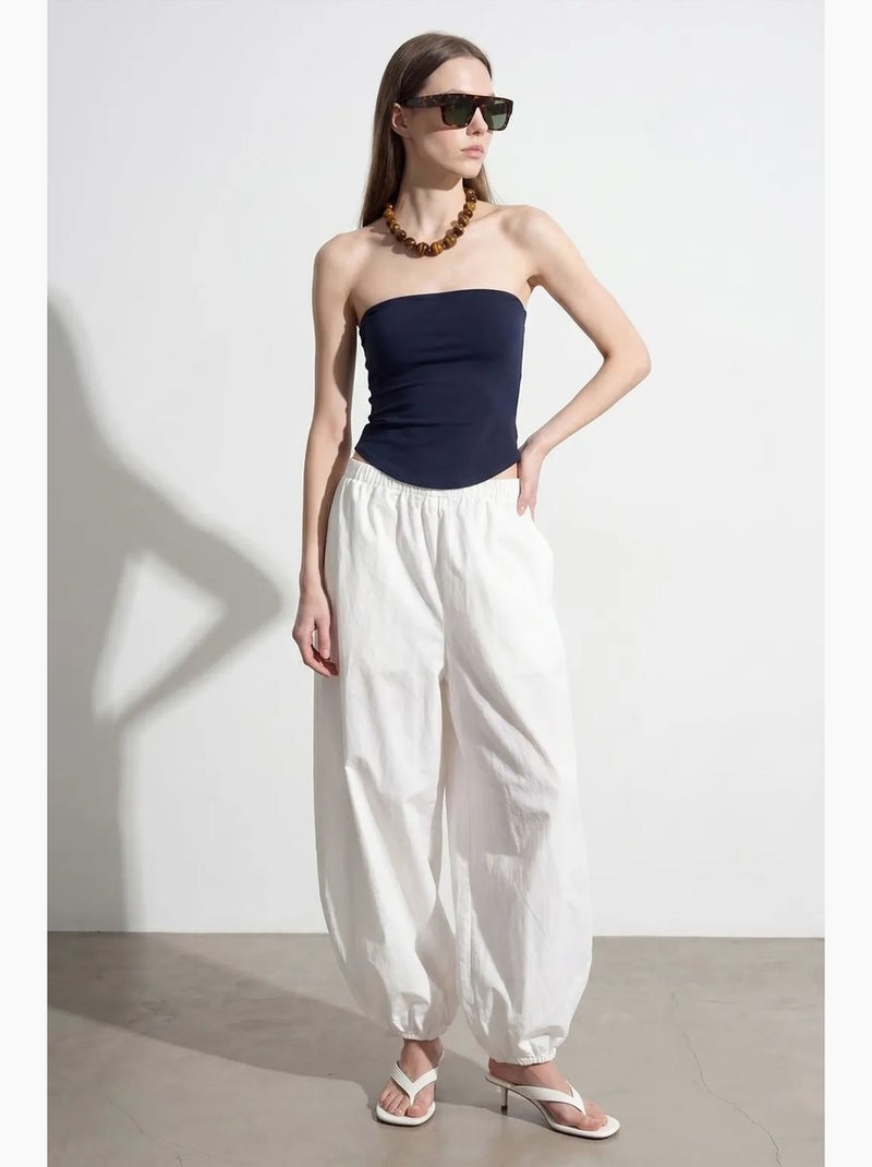Top a fascia crop senza spalline da donna dilvin Blu marino - Kiabi