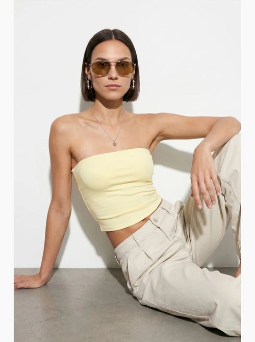 Top a fascia crop senza spalline da donna dilvin - Kiabi