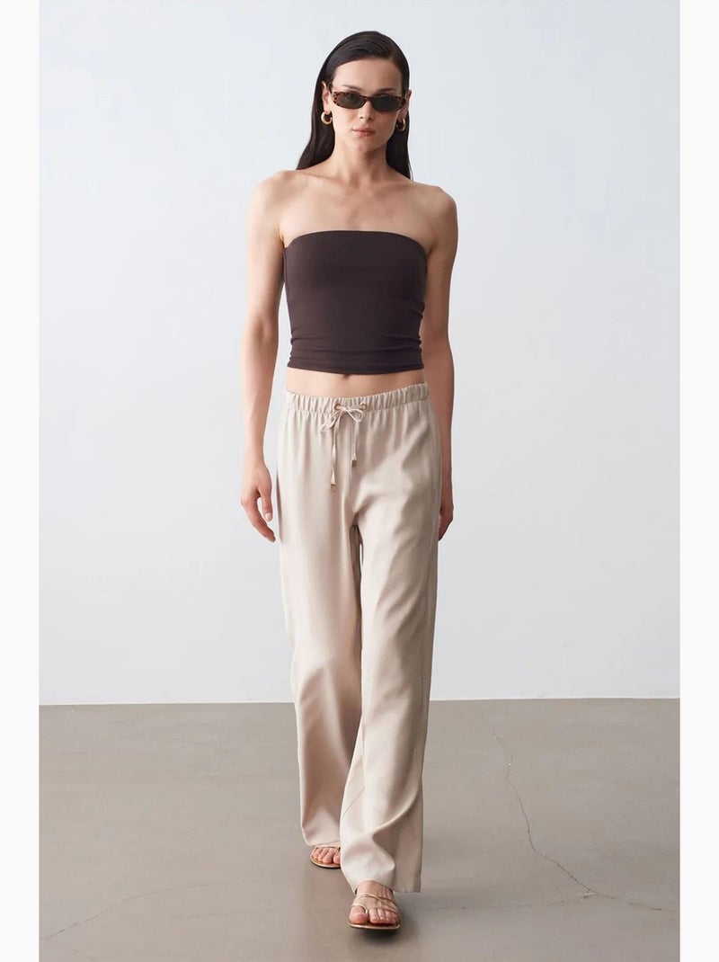 Top a fascia crop senza spalline da donna dilvin Marrone scuro - Kiabi