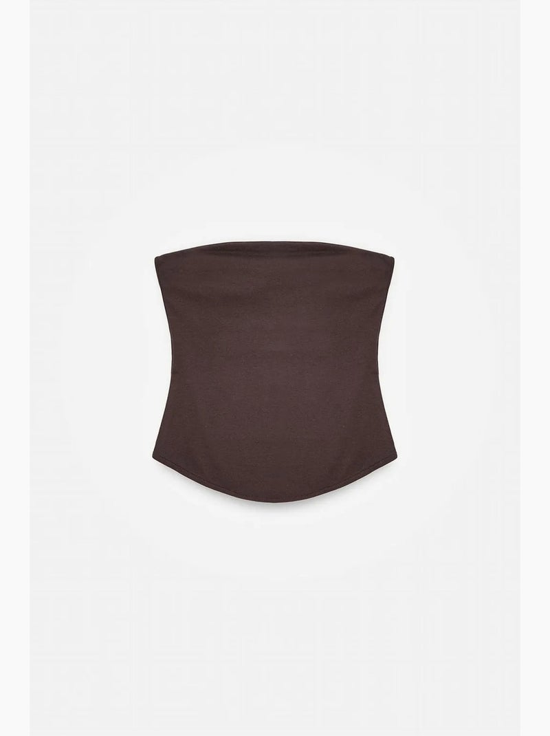Top a fascia crop senza spalline da donna dilvin Marrone scuro - Kiabi