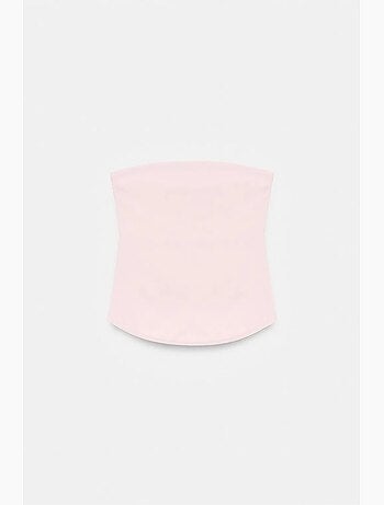 Top a fascia crop senza spalline da donna dilvin