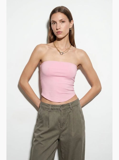 Top a fascia crop senza spalline da donna dilvin - Kiabi