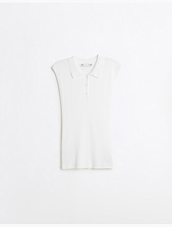 Top a maglia con colletto a polo, mo fashion