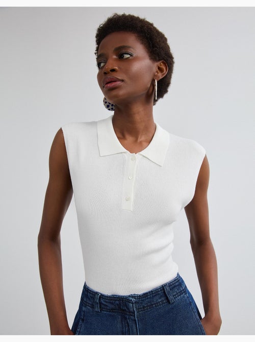 Top a maglia con colletto a polo, mo fashion - Kiabi