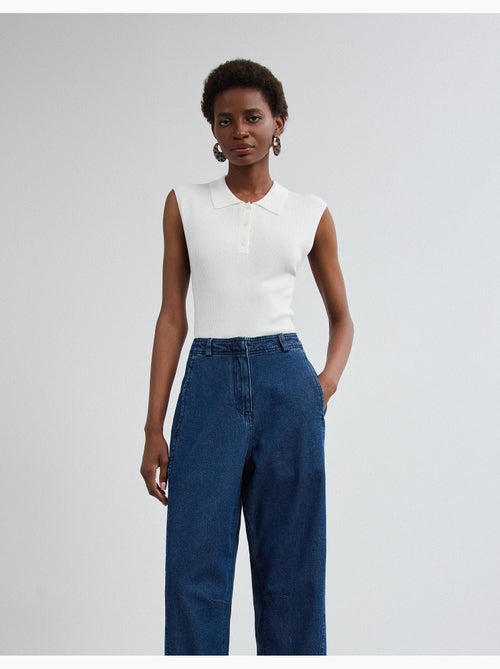 Top a maglia con colletto a polo, mo fashion - Kiabi
