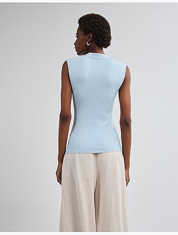 Top a maglia con colletto a polo, mo fashion