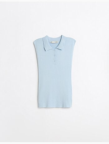 Top a maglia con colletto a polo, mo fashion