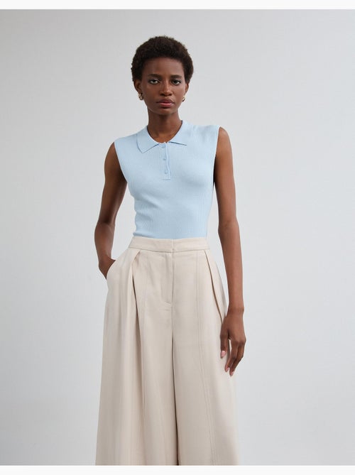 Top a maglia con colletto a polo, mo fashion - Kiabi