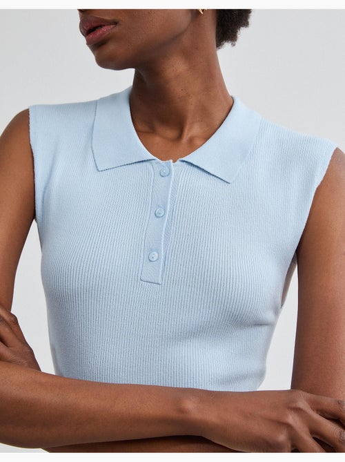 Top a maglia con colletto a polo, mo fashion - Kiabi