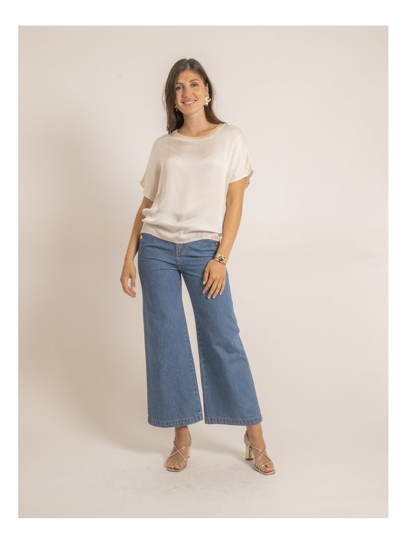 Top a maniche corte FERONA Ecru - Kiabi
