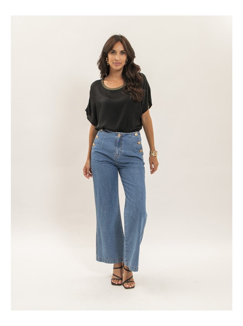 Top a maniche corte FERONA Nero - Kiabi