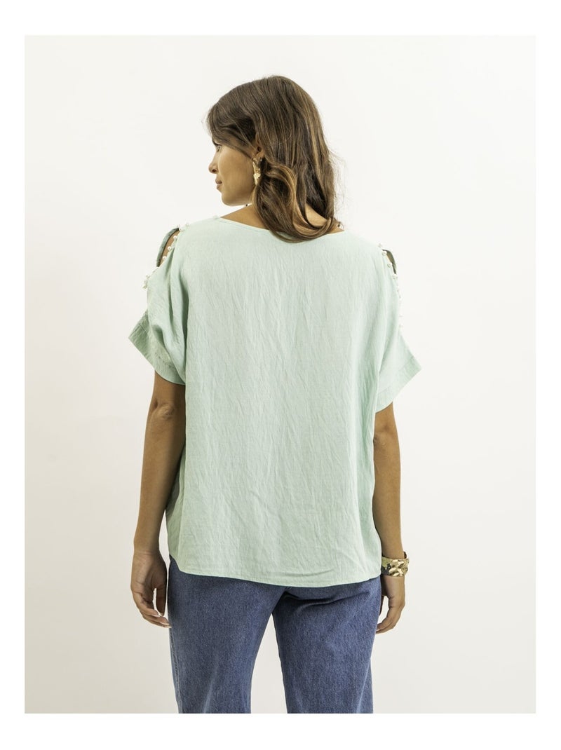 Top a maniche corte FIZIA Cachi - Kiabi