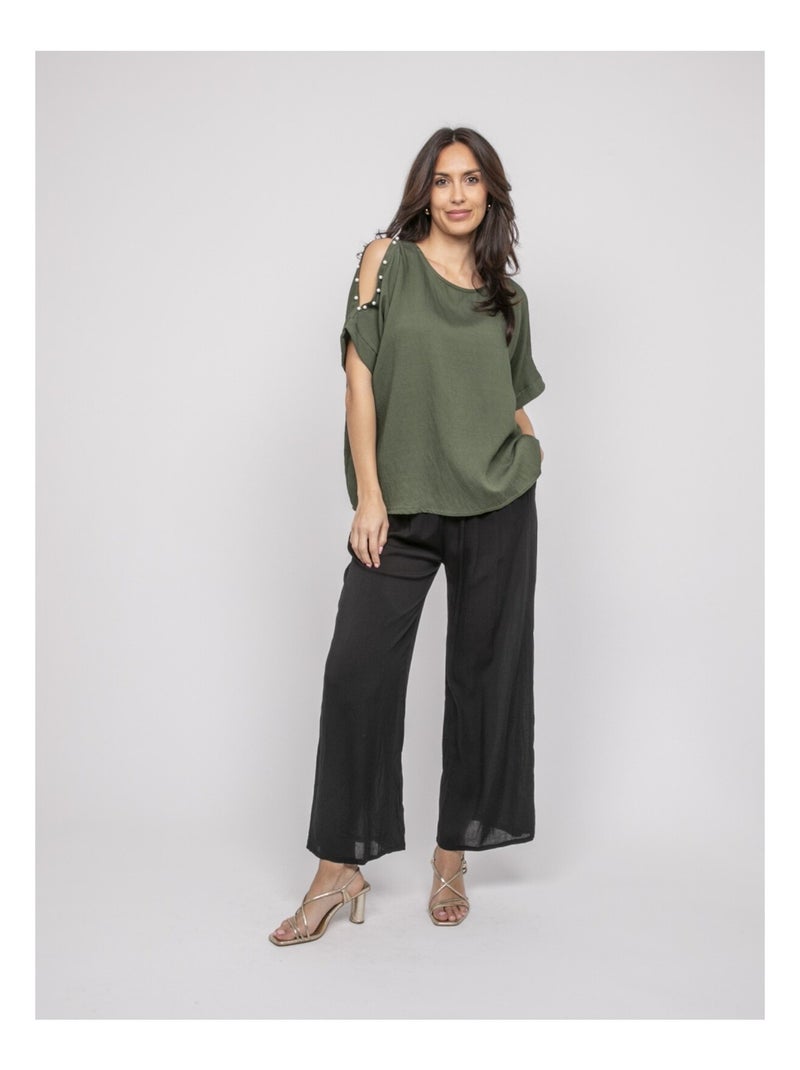 Top a maniche corte FIZIA Cachi - Kiabi