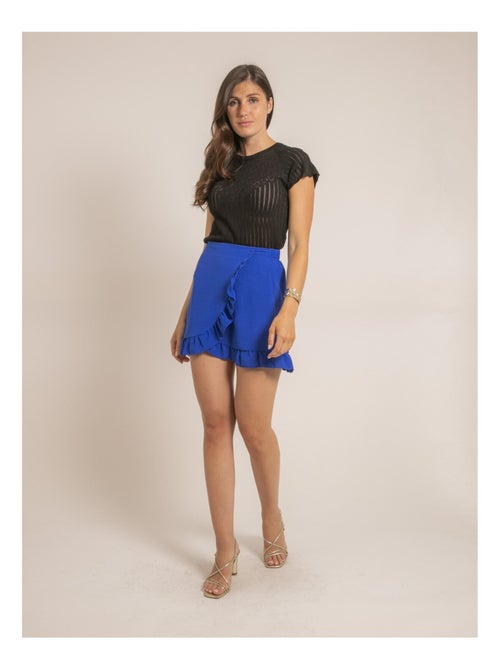 Top a maniche corte in maglia fantasia FABENE - Kiabi