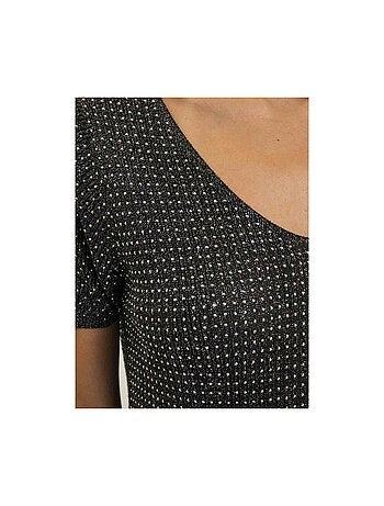 Top a maniche corte lurex e strass FERALI