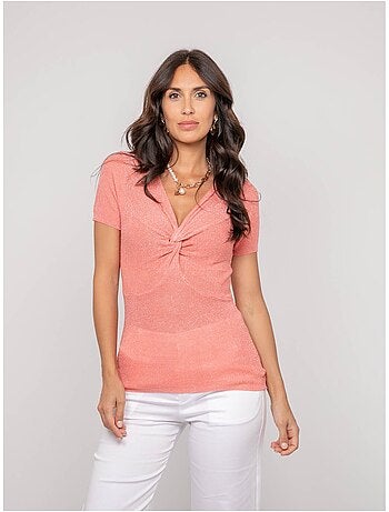 Top a maniche corte lurex FEPALA