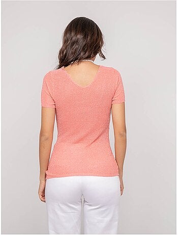 Top a maniche corte lurex FEPALA