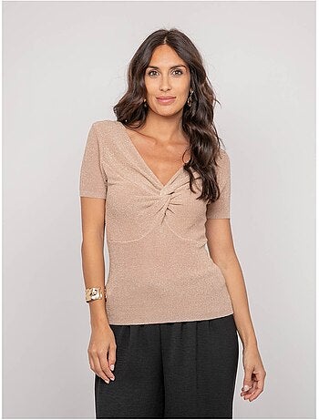 Top a maniche corte lurex FEPALA