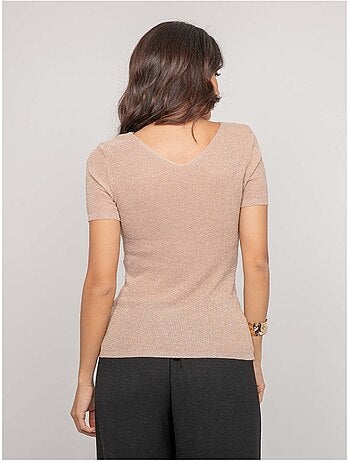 Top a maniche corte lurex FEPALA