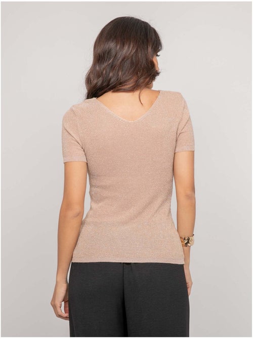 Top a maniche corte lurex FEPALA - Kiabi