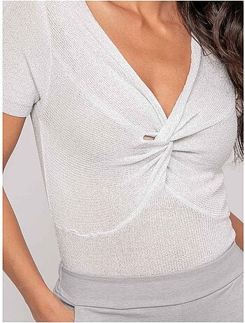 Top a maniche corte lurex FEPALA