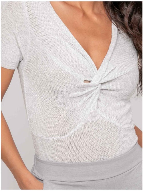 Top a maniche corte lurex FEPALA - Kiabi