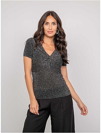Top a maniche corte lurex FEPALA