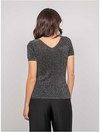 Top a maniche corte lurex FEPALA