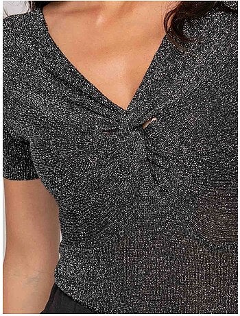 Top a maniche corte lurex FEPALA