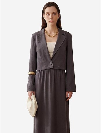 Top a maniche lunghe con bottoni e gonna maxi set due pezzi my fashion