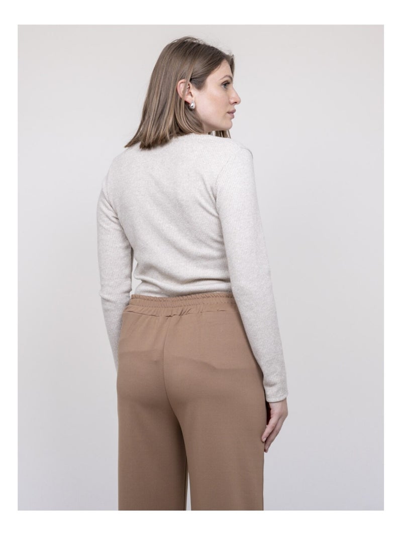 Top a maniche lunghe FALVY Beige - Kiabi