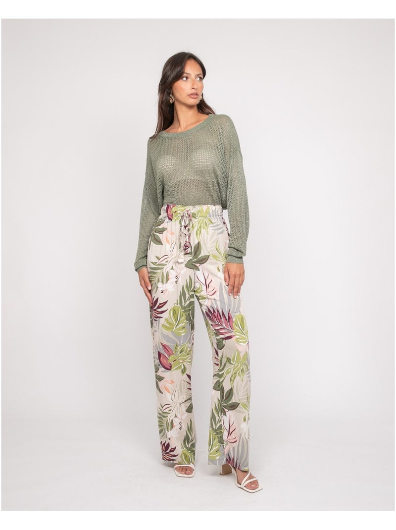 Top a maniche lunghe in maglia KALEO Cachi - Kiabi