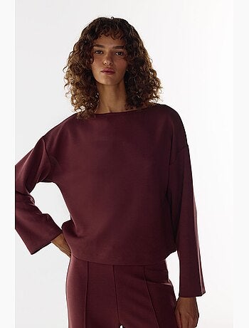 Top a maniche lunghe silky touch penti