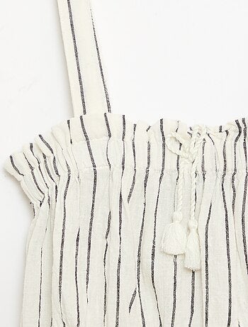 Top a righe con spalline