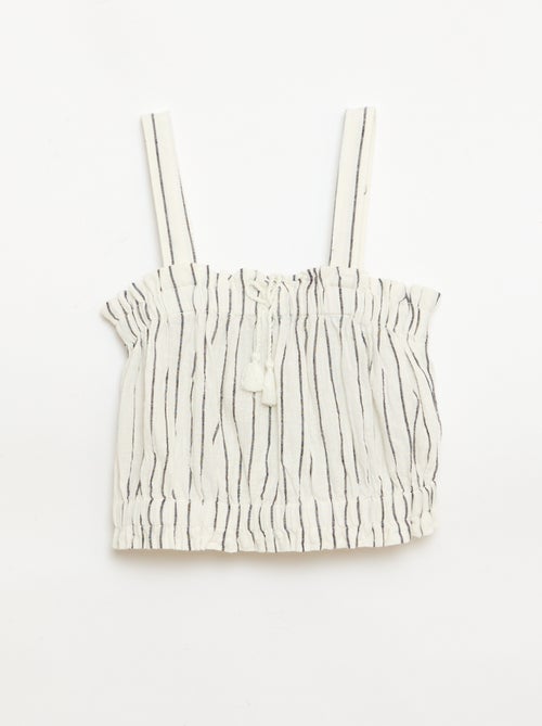 Top a righe con spalline - Kiabi