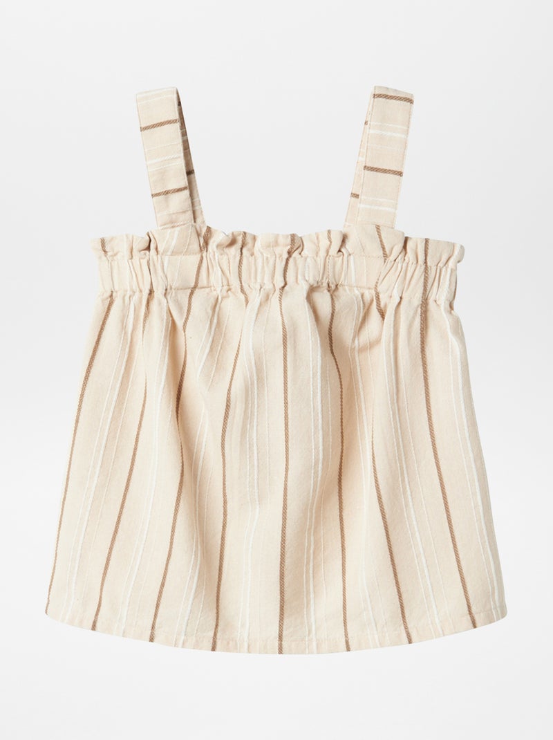 Top a righe con spalline 'Name it' BEIGE - Kiabi