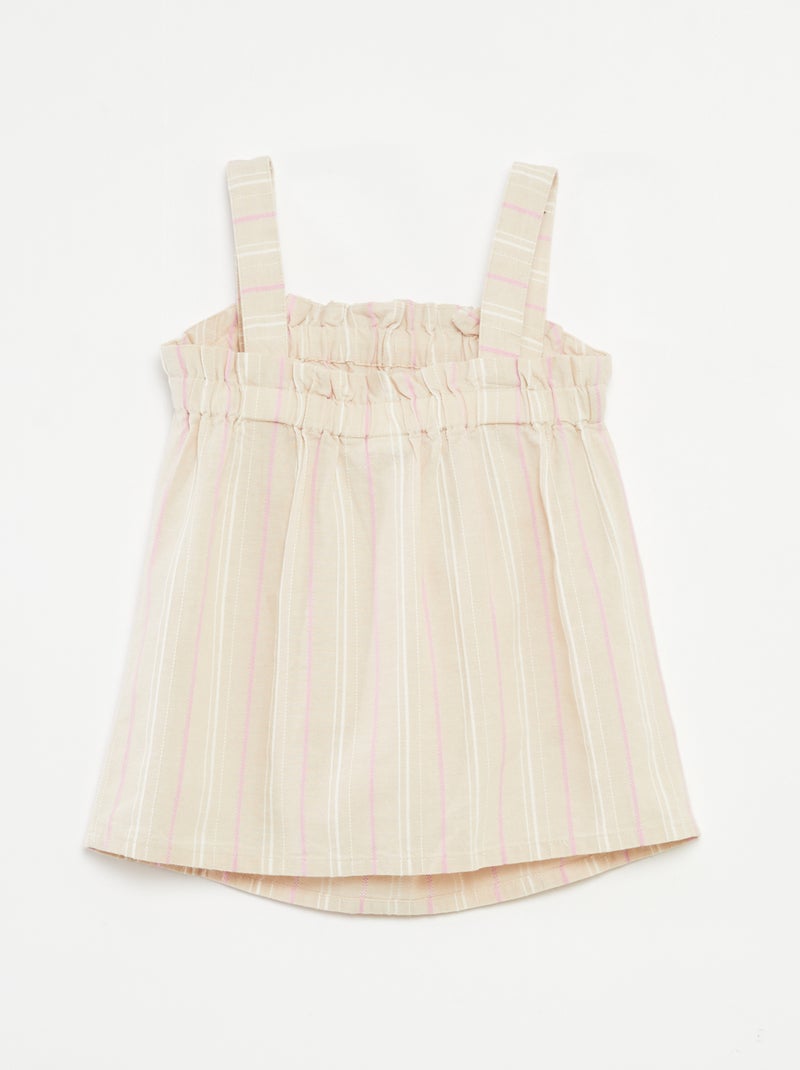 Top a righe con spalline 'Name it' BEIGE - Kiabi