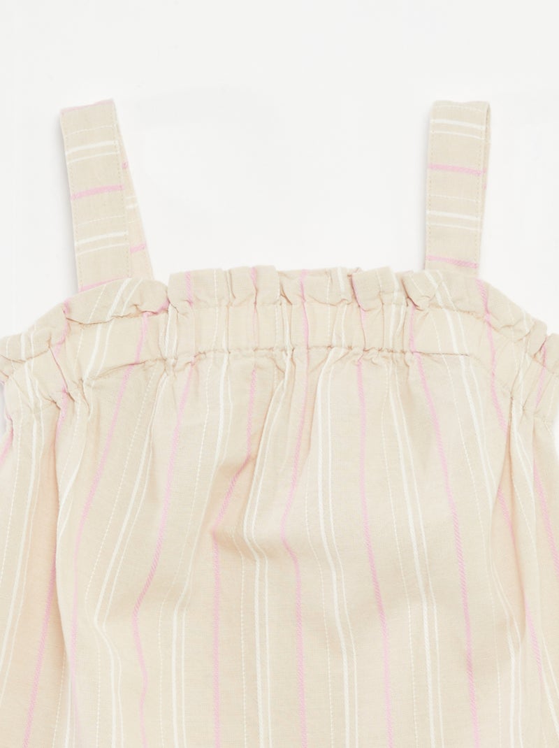 Top a righe con spalline 'Name it' BEIGE - Kiabi