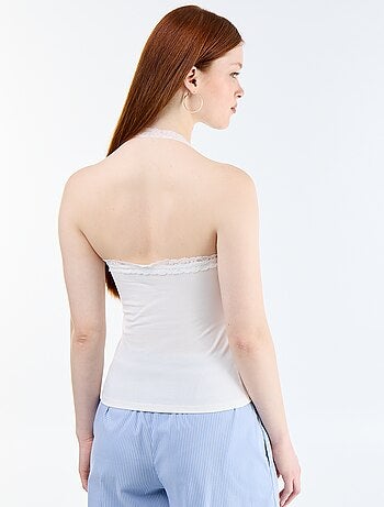 Top a schiena scoperta con pizzo