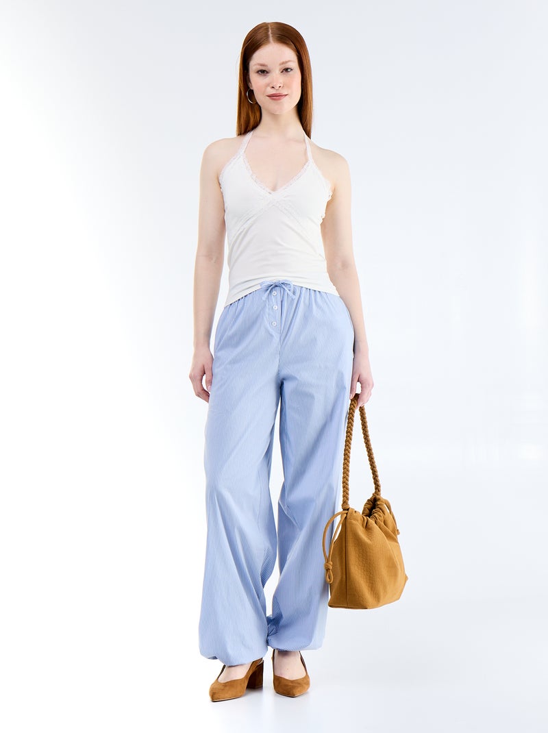 Top a schiena scoperta con pizzo Bianco - Kiabi