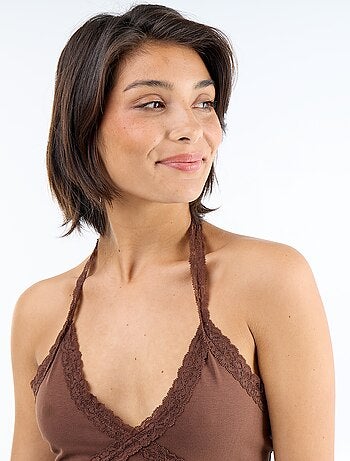 Top a schiena scoperta con pizzo